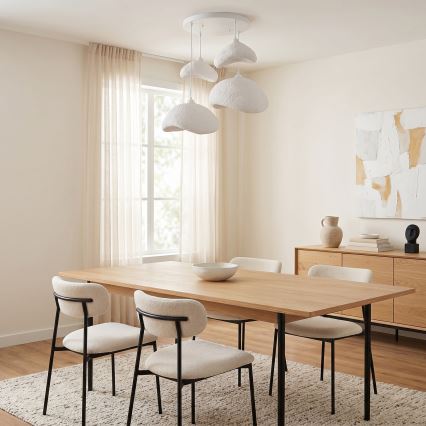 Brilagi - Pendel med kabel WABI SABI 4xE27/40W/230V Ø 90 cm hvid