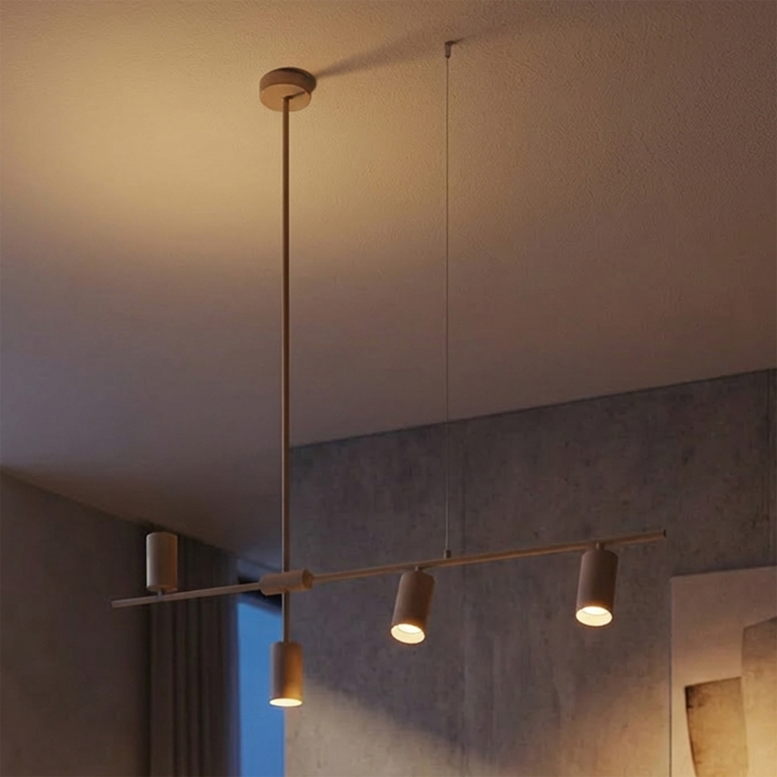 Brilagi - Pendel med kabelophæng CRANE 4xGU10/30W/230V beige