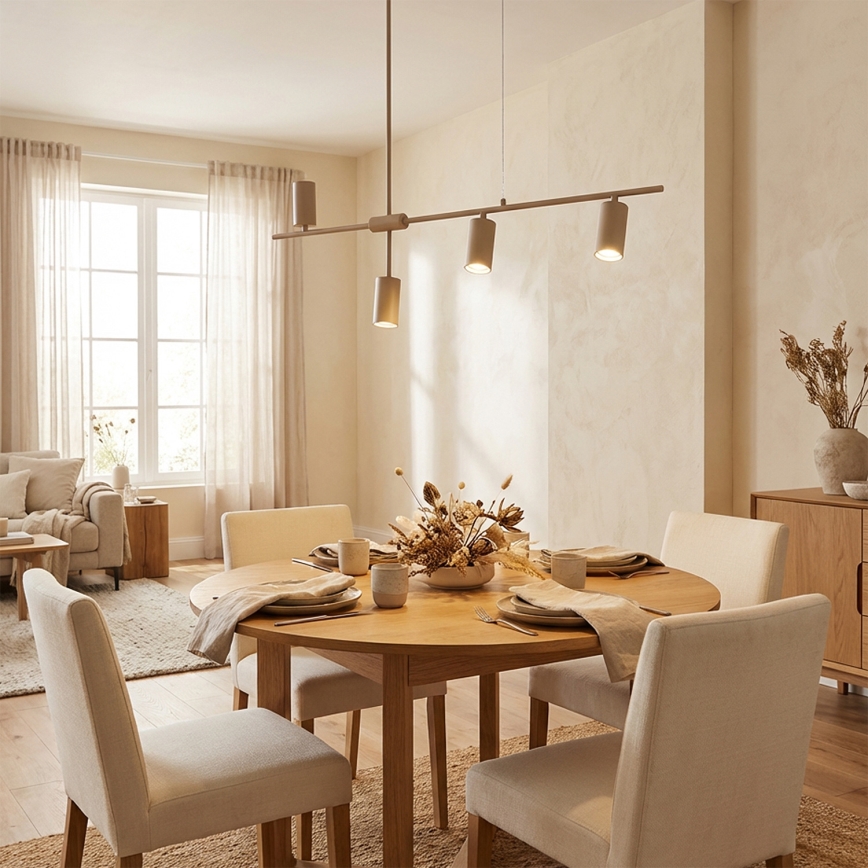 Brilagi - Pendel med kabelophæng CRANE 4xGU10/30W/230V beige