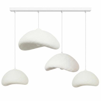 Brilagi - Pendel med kabelophæng WABI SABI 4xE27/40W/230V hvid