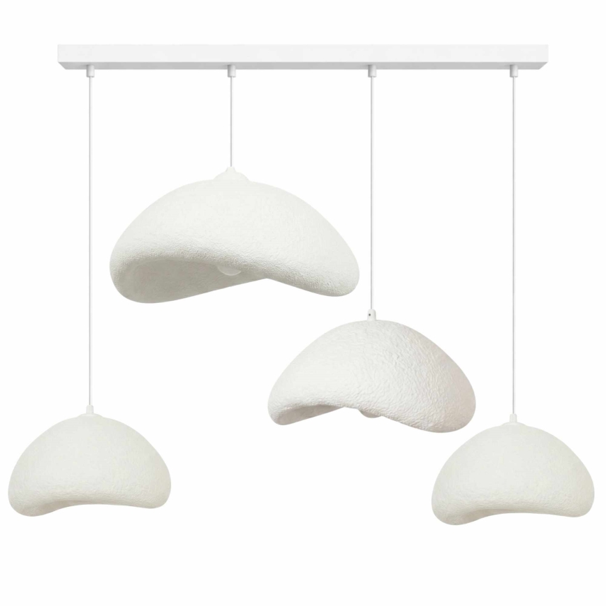 Brilagi - Pendel med kabelophæng WABI SABI 4xE27/40W/230V hvid