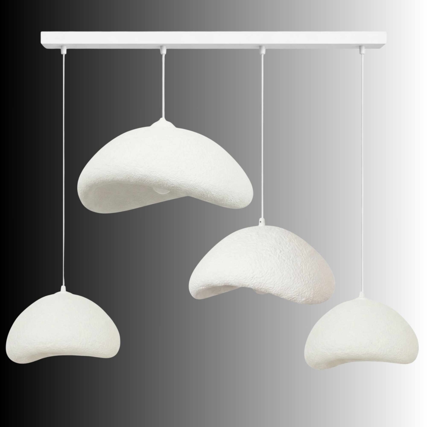 Brilagi - Pendel med kabelophæng WABI SABI 4xE27/40W/230V hvid