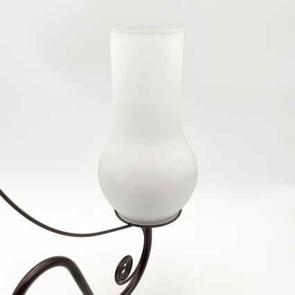 Brilagi - Pendel med kædeophæng COTTAGE 3xE14/40W/230V brun/hvid