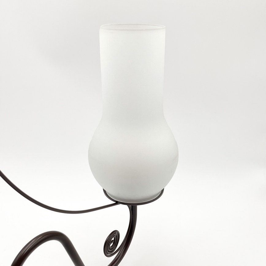 Brilagi - Pendel med kædeophæng COTTAGE 3xE14/40W/230V brun/hvid