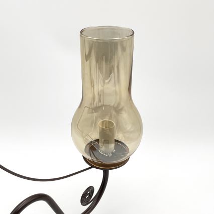 Brilagi - Pendel med kædeophæng COTTAGE 3xE14/40W/230V brun