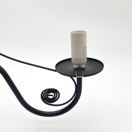 Brilagi - Pendel med kædeophæng COTTAGE 3xE14/40W/230V sort/brun