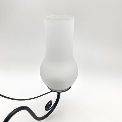 Brilagi - Pendel med kædeophæng COTTAGE 3xE14/40W/230V sort/hvid