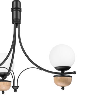 Brilagi - Pendel med kædeophæng COTTAGE 3xG9/40W/230V bøg/hvid