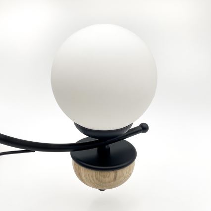 Brilagi - Pendel med kædeophæng COTTAGE 3xG9/40W/230V bøg/hvid