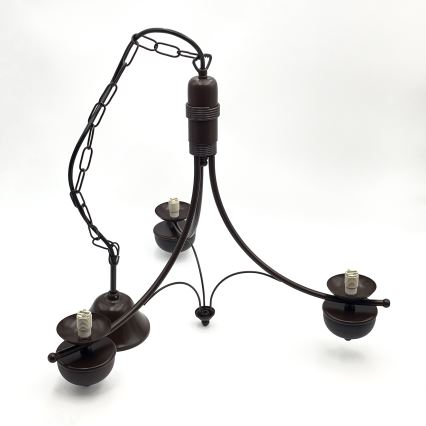 Brilagi - Pendel med kædeophæng COTTAGE 3xG9/40W/230V eg/hvid