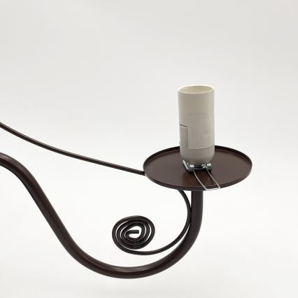 Brilagi - Pendel med kædeophæng COTTAGE 5xE14/40W/230V brun/hvid