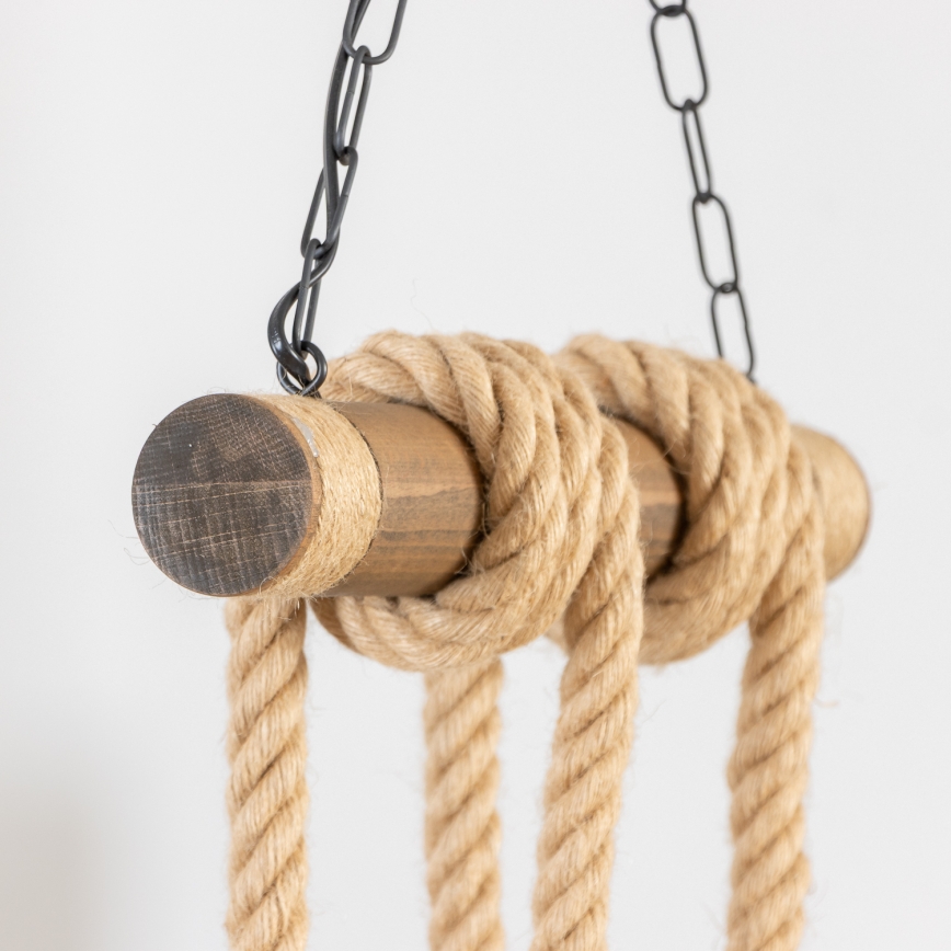 Brilagi - Pendel med kædeophæng KOS 4xE27/60W/230V bøg