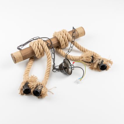 Brilagi - Pendel med kædeophæng KOS 4xE27/60W/230V bøg