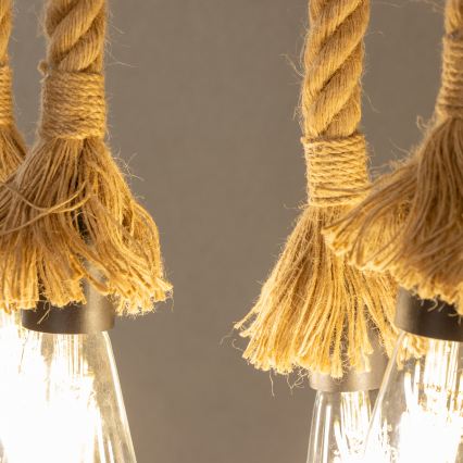 Brilagi - Pendel med kædeophæng KOS 6xE27/60W/230V bøg