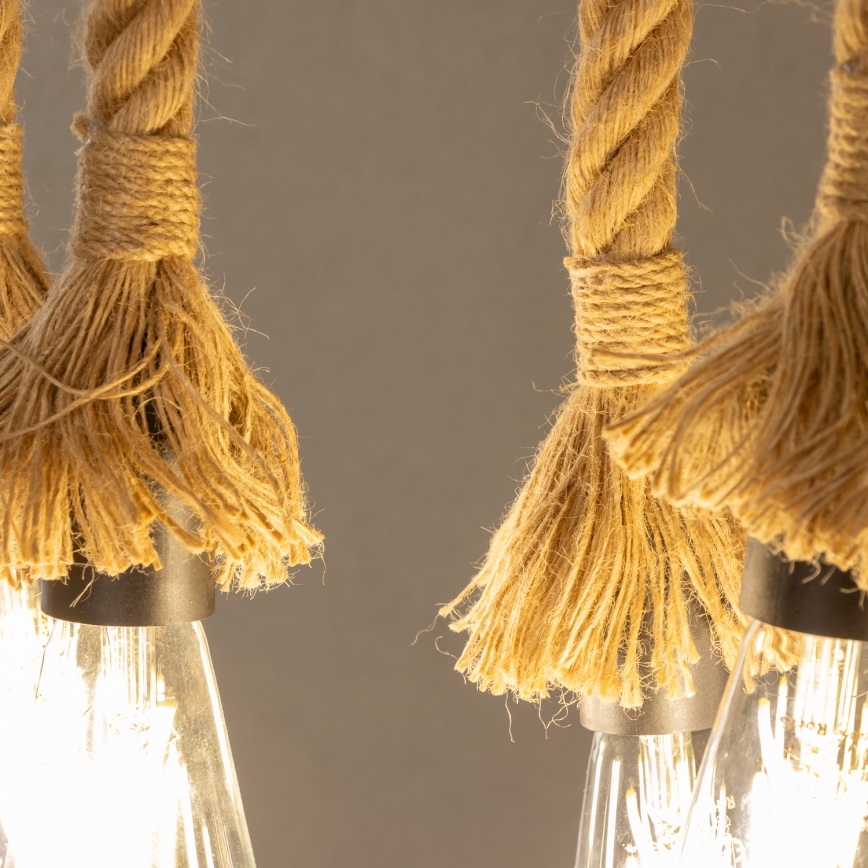 Brilagi - Pendel med kædeophæng KOS 6xE27/60W/230V bøg