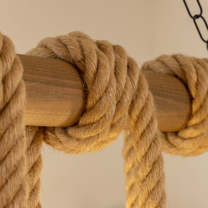 Brilagi - Pendel med kædeophæng KOS 6xE27/60W/230V bøg