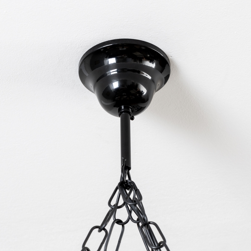 Brilagi - Pendel med kædeophæng QUEEN 4xE14/40W/230V bøg