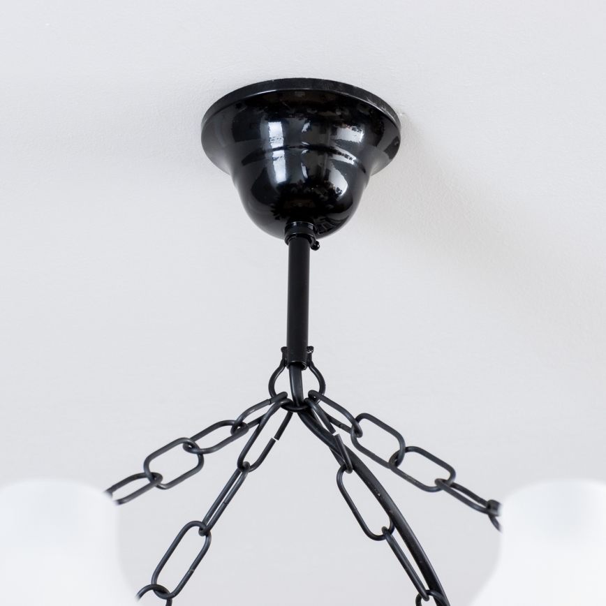 Brilagi - Pendel med kædeophæng QUEEN 8xE14/40W/230V bøg/valnød