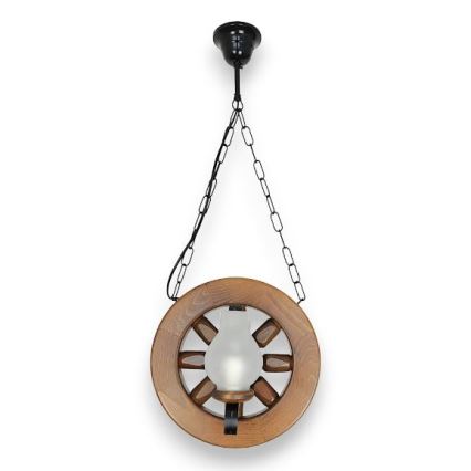 Brilagi - Pendel med kædeophæng ROATA 2xE14/40W/230V bøg/valnød