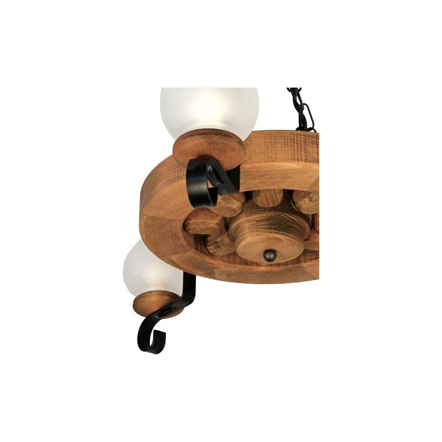 Brilagi - Pendel med kædeophæng ROATA 3xE14/40W/230V bøg