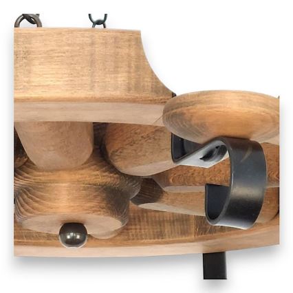 Brilagi - Pendel med kædeophæng ROATA 8xE14/40W/230V bøg