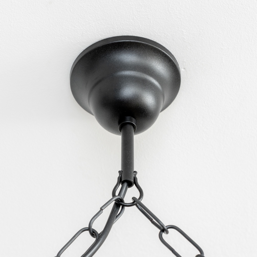 Brilagi - Pendel med kædeophæng RUSTIC 4xE14/40W/230V bøg/valnød