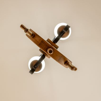 Brilagi - Pendel med kædeophæng TIMONA 2xE14/40W/230V bøg