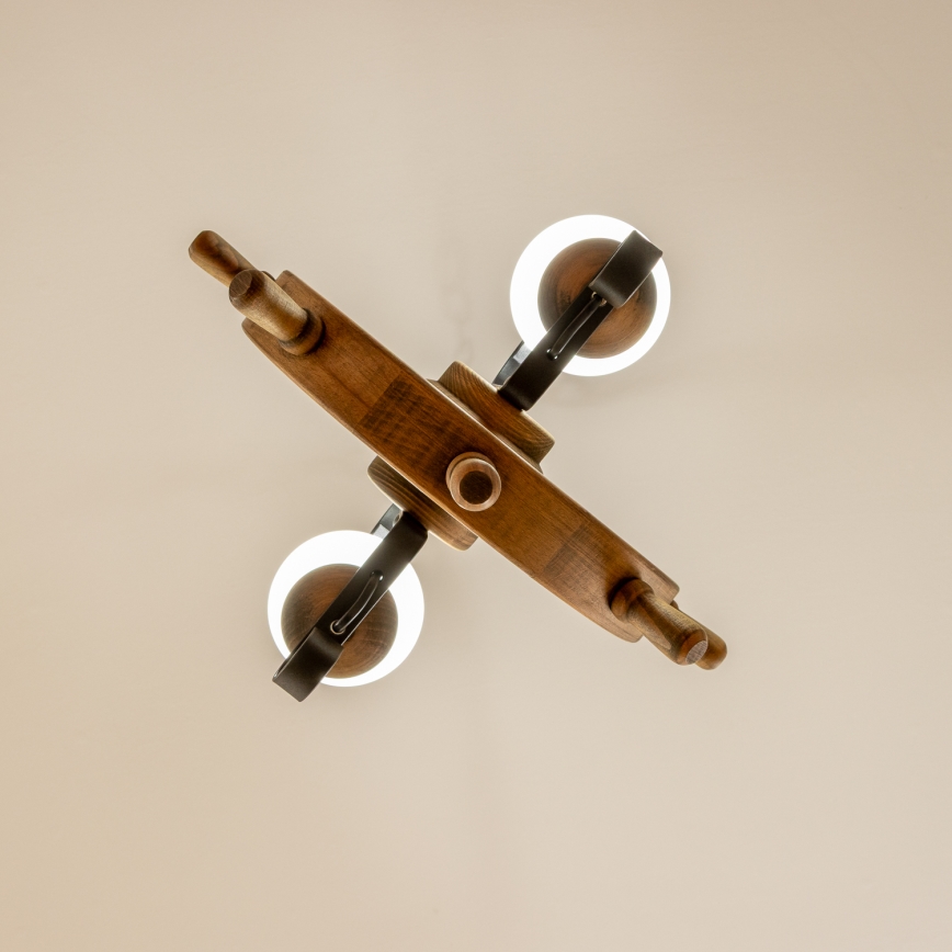 Brilagi - Pendel med kædeophæng TIMONA 2xE14/40W/230V bøg