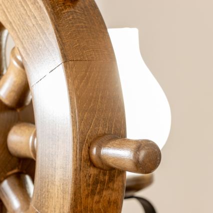 Brilagi - Pendel med kædeophæng TIMONA 2xE14/40W/230V bøg/valnød