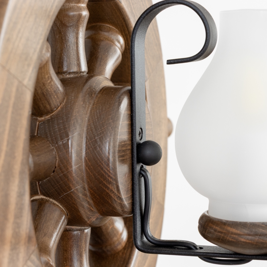 Brilagi - Pendel med kædeophæng TIMONA 2xE14/40W/230V bøg/valnød