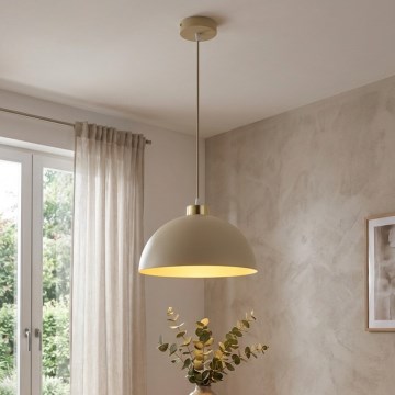 Brilagi - Pendel med ledning 1xE27/60W/230V Ø 30 cm beige/guld