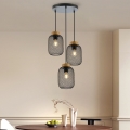 BRILAGI - Pendel med ledning BASKLITE 3xE27/15W/230V træ/sort