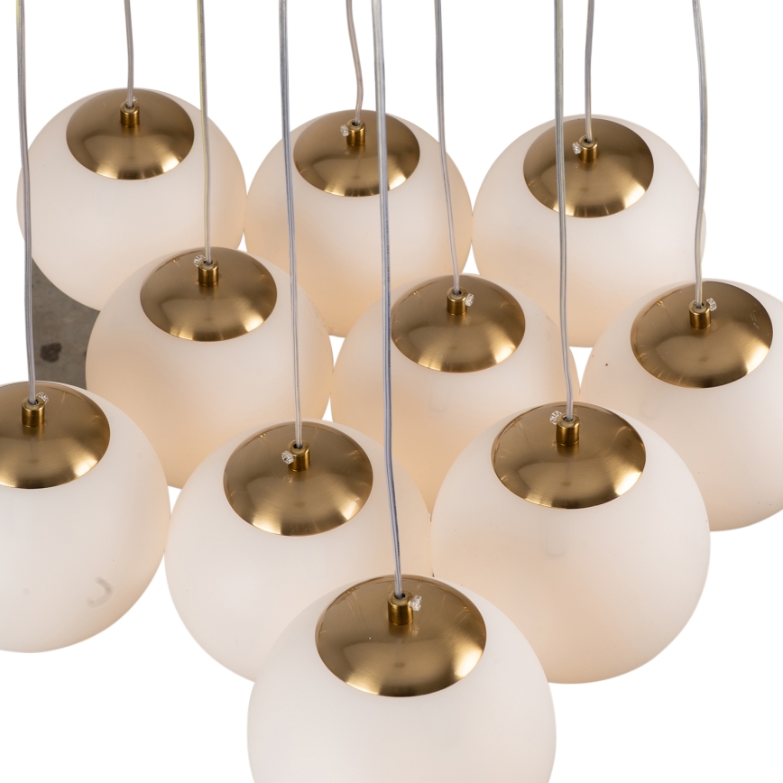 Brilagi - Pendel med ledning GLOBE 10xE14/15W/230V hvid