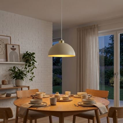 Brilagi - Pendel med ledning MOON 1xE27/60W/230V Ø 30 cm beige/guld