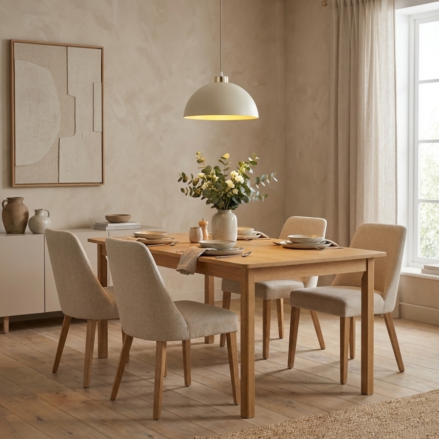 Brilagi - Pendel med ledning MOON 1xE27/60W/230V Ø 30 cm beige/guld