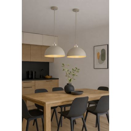 Brilagi - Pendel med ledning MOON 1xE27/60W/230V Ø 30 cm beige/guld