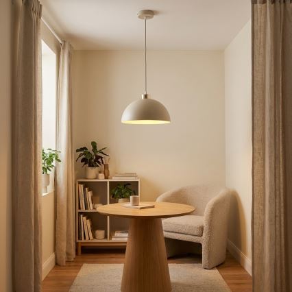 Brilagi - Pendel med ledning MOON 1xE27/60W/230V Ø 30 cm beige/guld