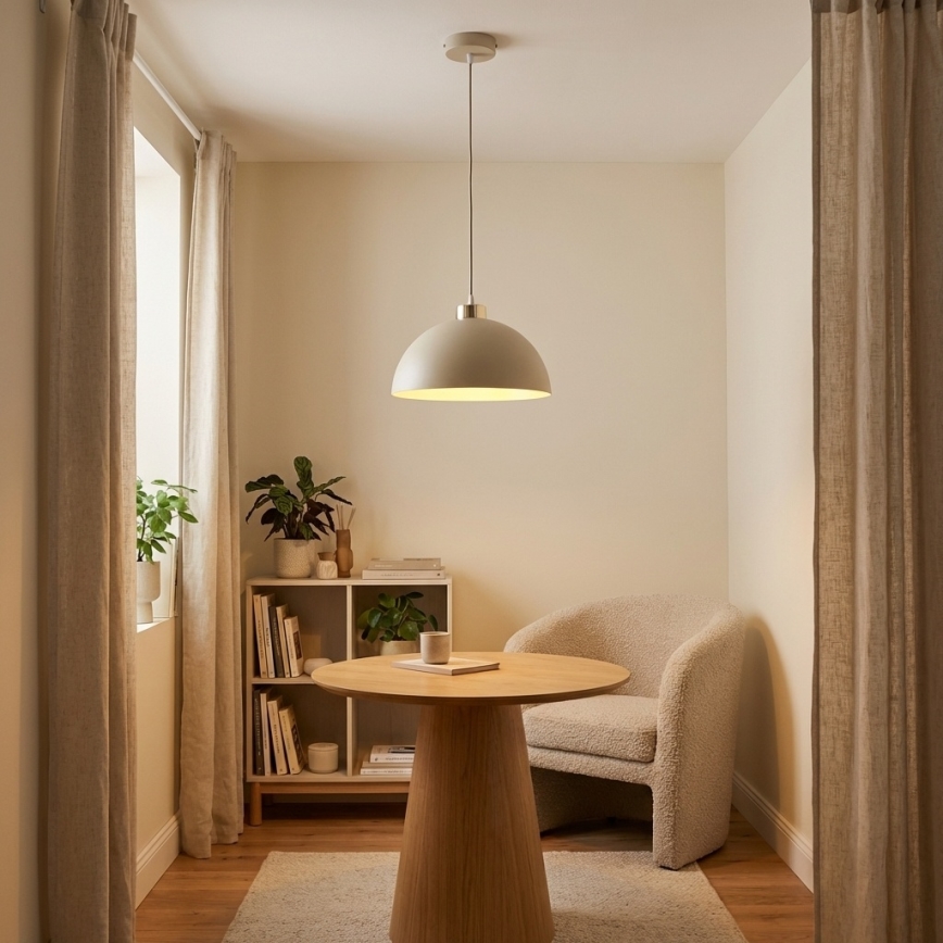 Brilagi - Pendel med ledning MOON 1xE27/60W/230V Ø 30 cm beige/guld