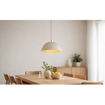 Brilagi - Pendel med ledning MOON 1xE27/60W/230V Ø 30 cm beige/guld