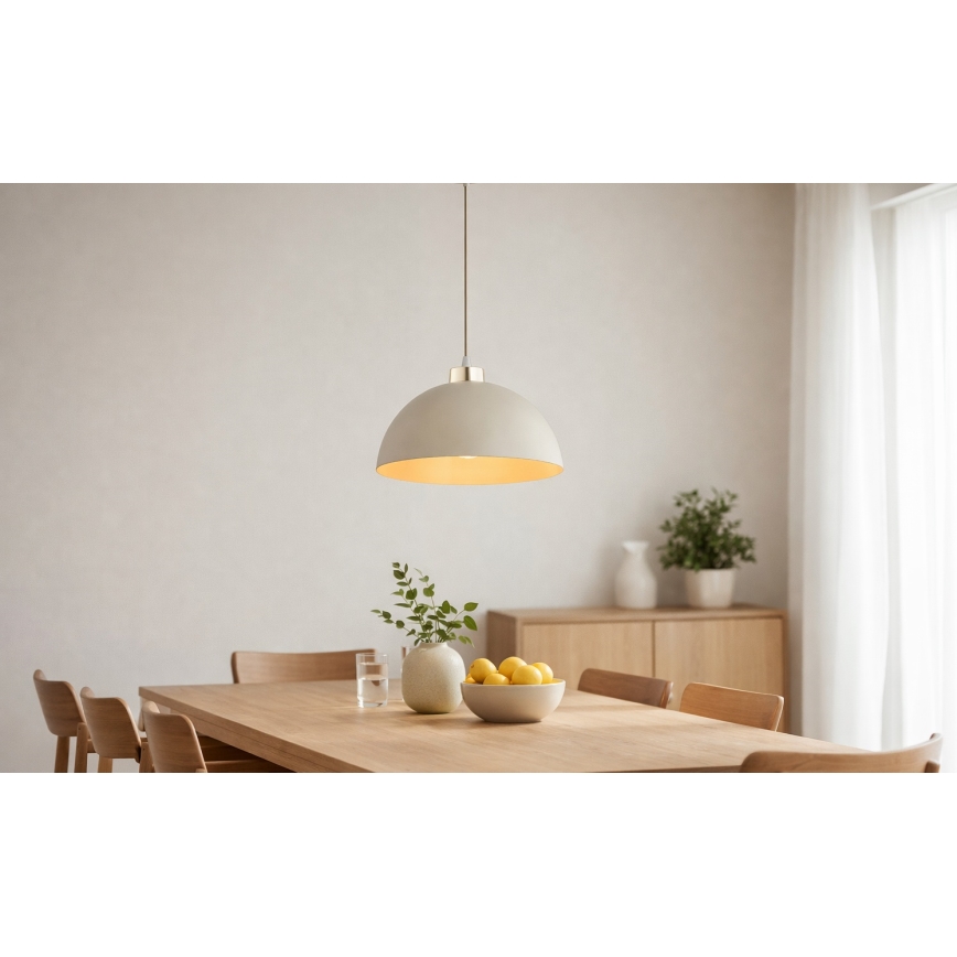 Brilagi - Pendel med ledning MOON 1xE27/60W/230V Ø 30 cm beige/guld