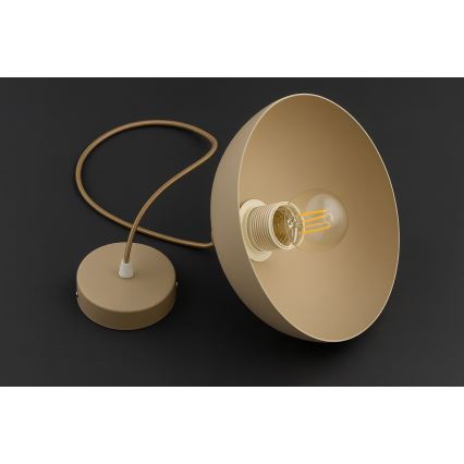 Brilagi - Pendel med ledning MOON 1xE27/60W/230V Ø 30 cm beige/guld