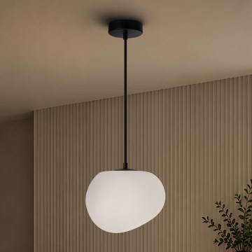BRILAGI - Pendel med ledning PEBBLES 1xE27/40W/230V Ø 20 cm sort