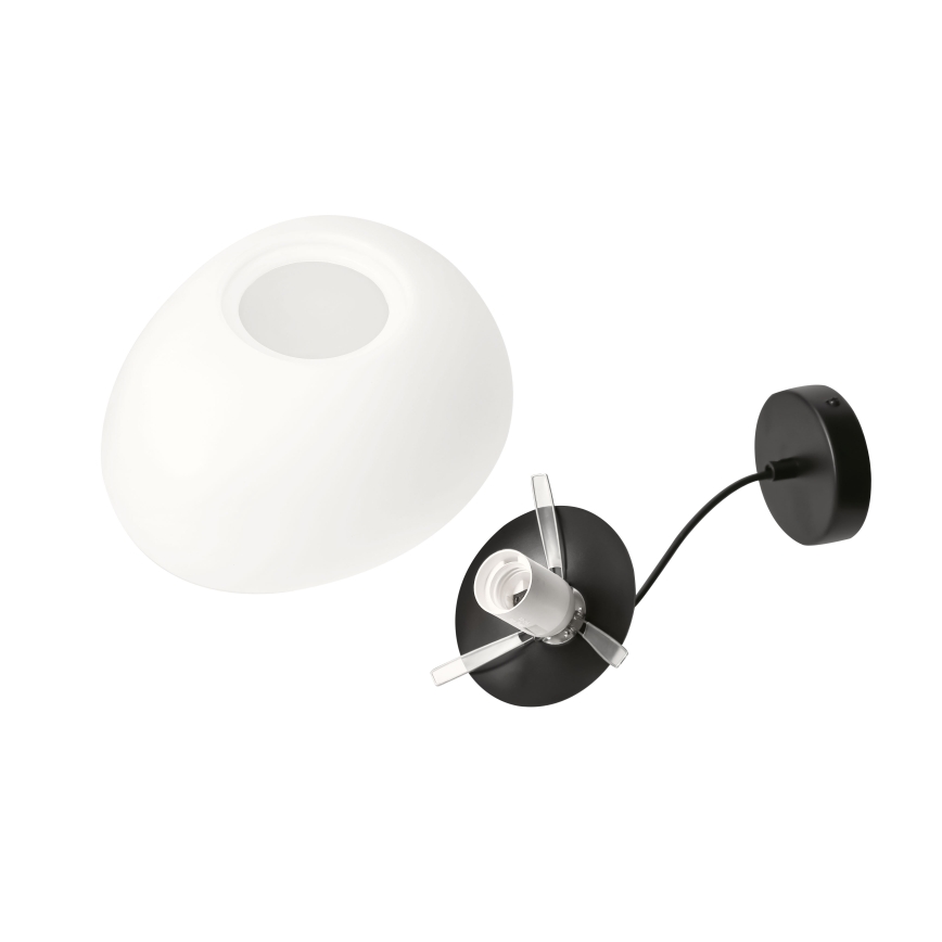 BRILAGI - Pendel med ledning PEBBLES 1xE27/40W/230V Ø 20 cm sort