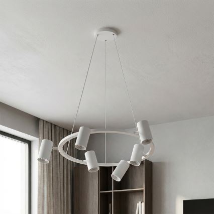 Brilagi - Pendel med ledning SELE 6xGU10/30W/230V hvid