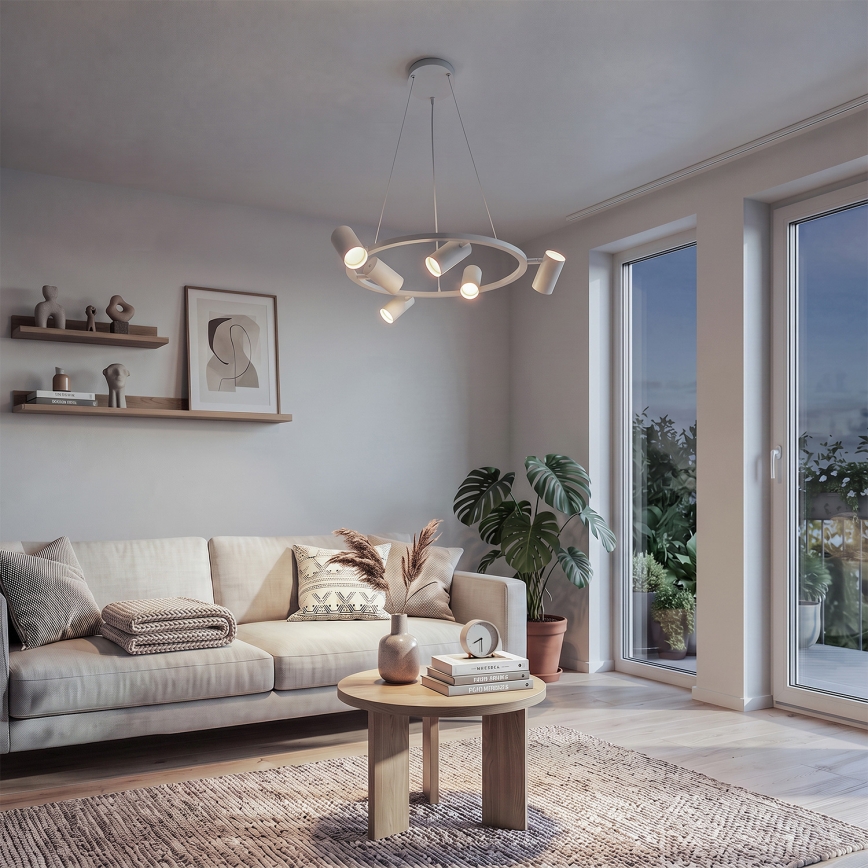 BRILAGI - Pendel med ledning SELE 6xGU10/30W/230V hvid
