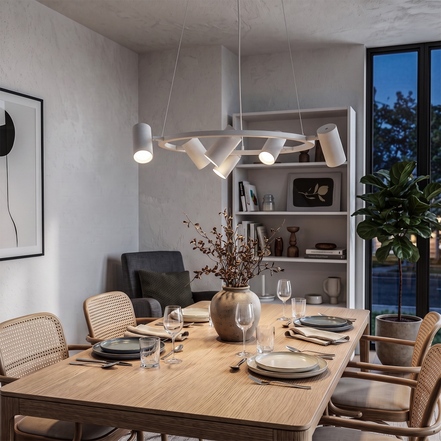 BRILAGI - Pendel med ledning SELE 6xGU10/30W/230V hvid