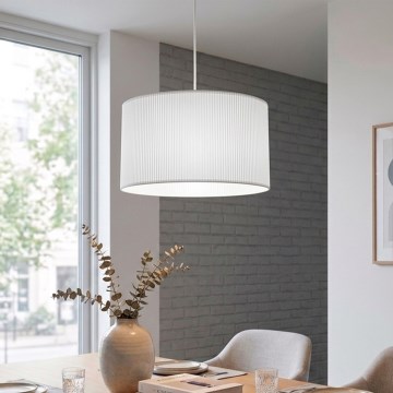 Brilagi - Pendel med ledning SIRIJA MODERN 1xE27/60W/230V Ø 35 cm hvid