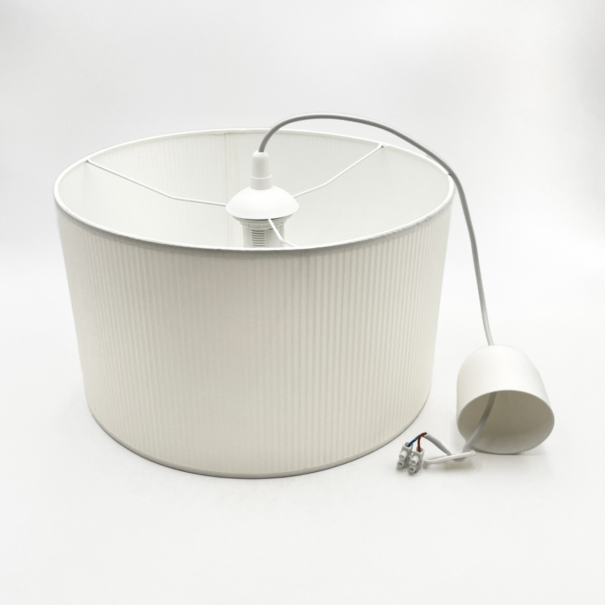 Brilagi - Pendel med ledning SIRIJA MODERN 1xE27/60W/230V Ø 35 cm hvid