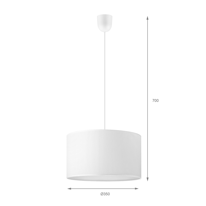 Brilagi - Pendel med ledning SIRIJA MODERN 1xE27/60W/230V Ø 35 cm hvid