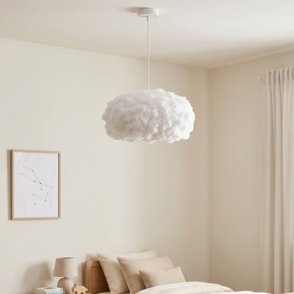 Brilagi - Pendel med ledning SOLEAIR 1xE27/60W/230V Ø 45 cm hvid